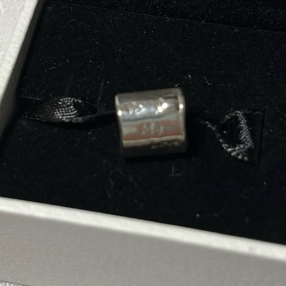 LOVE LETTER, Sterling Silver Red Enamel, Charm Bead. Threaded - Picture 2 of 3